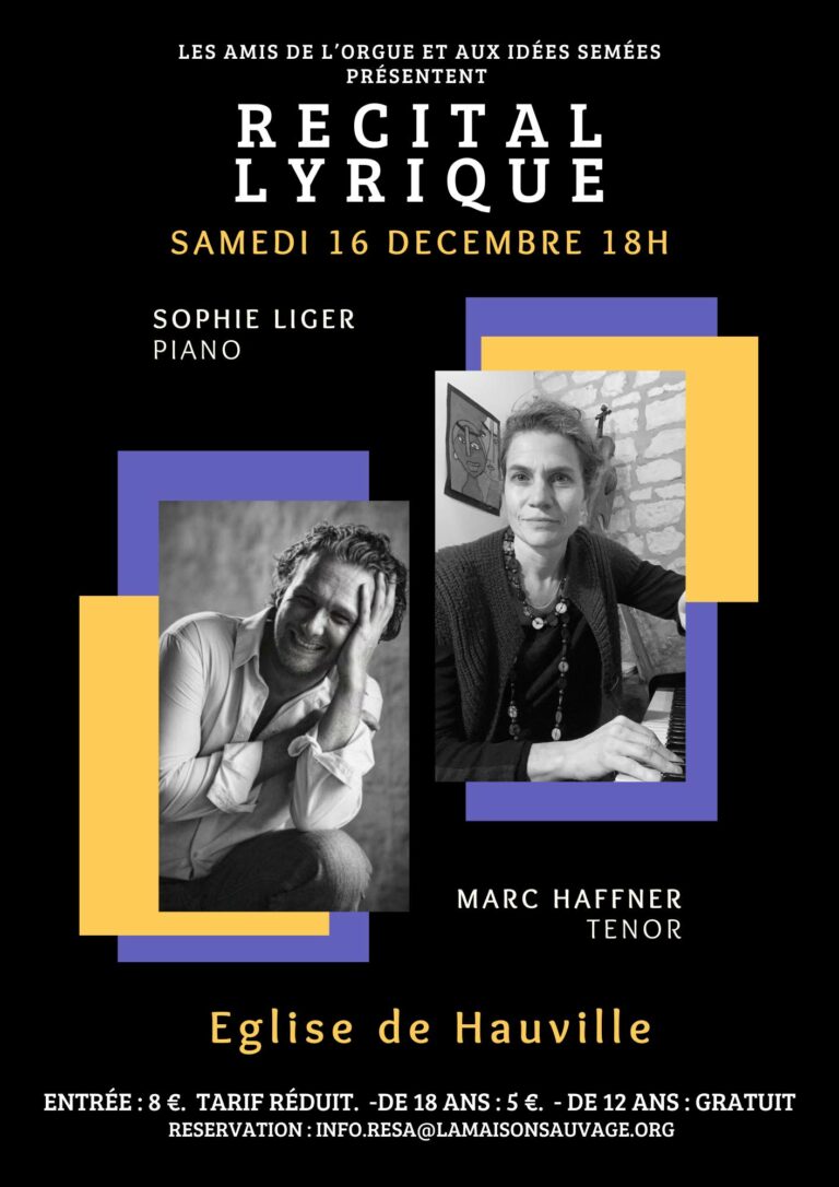 Récital lyrique Concert de Noël, samedi 16 décembre